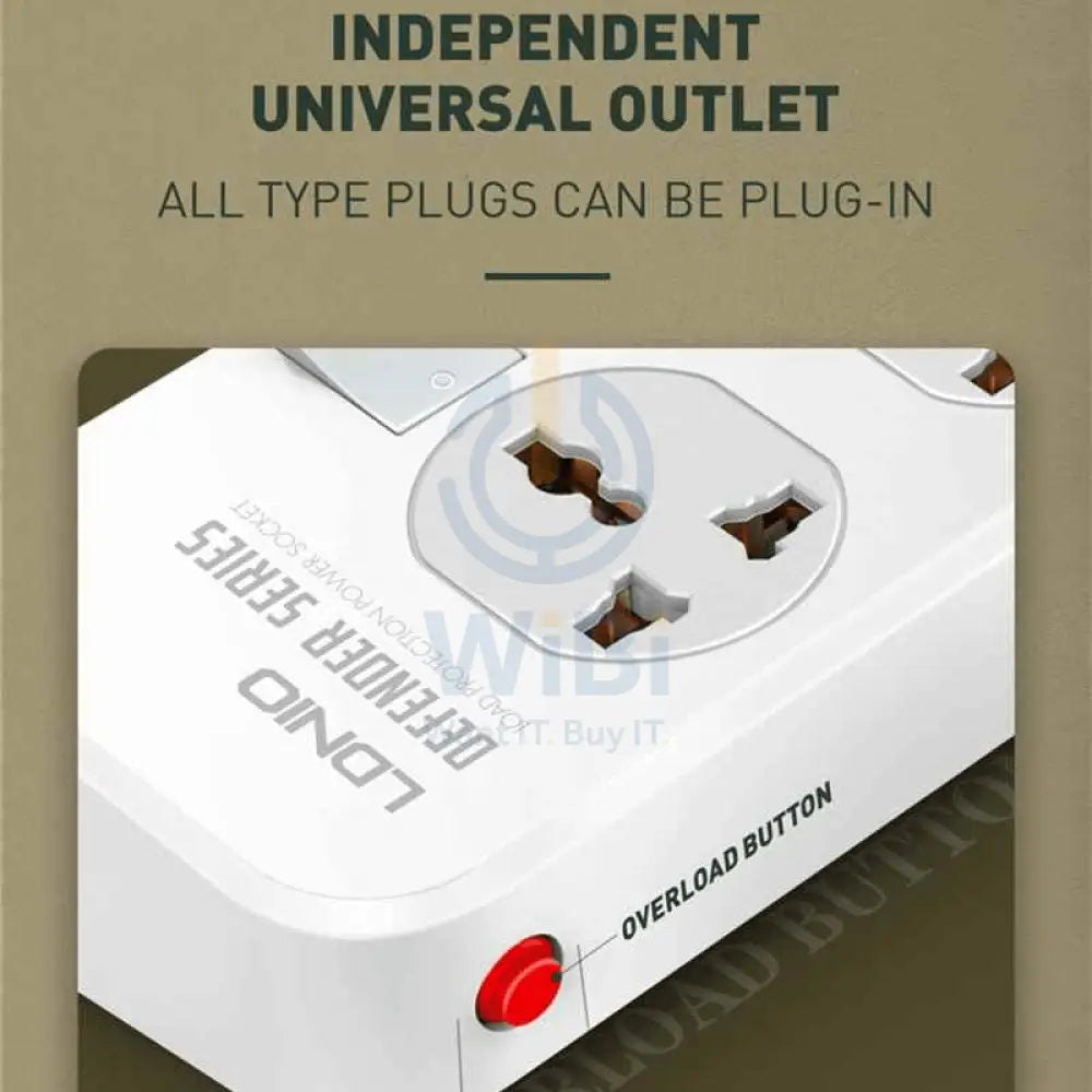 LDNIO SC4408 4-Socket Power Strip with 4 USB Ports 2m – view 3