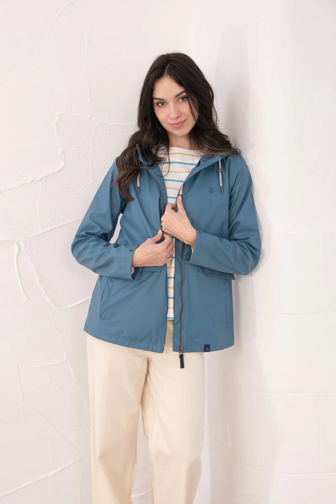Lighthouse Lucy Rubberised Jacket – Bluestone / Wild Rose