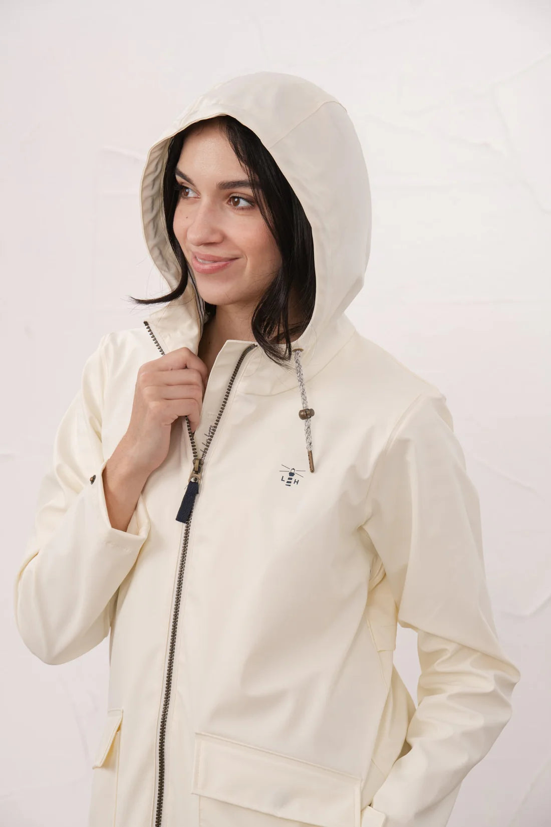 Lighthouse Lucy Long Rubberised Jacket – Showerproof Knee-Length Coat