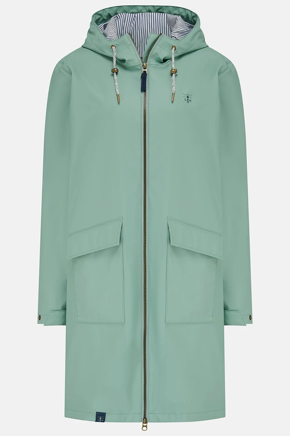 Lighthouse Lucy Long Rubberised Jacket – Showerproof Knee-Length Coat