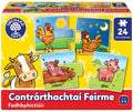 Orchard Toys Contrárthachtaí Feirme – Farm Opposites Game as Gaeilge