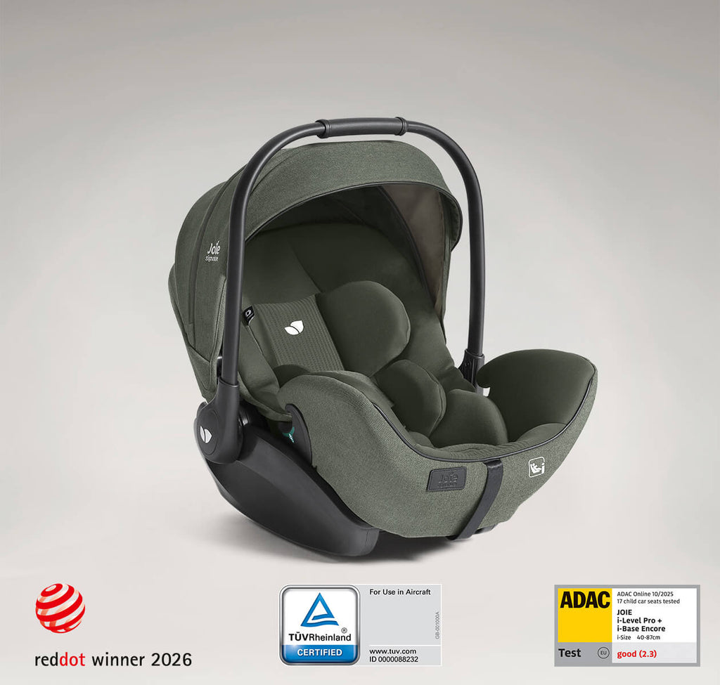 Joie i-Level Pro Travel System Bundle – Evergreen (Finiti 4-in-1 Pram + i-Level Pro Car Seat + i-Base Encore)
