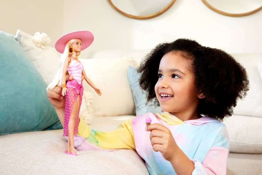 Blonde Barbie Doll With Swimsuit And Beach - Flemings Department Store