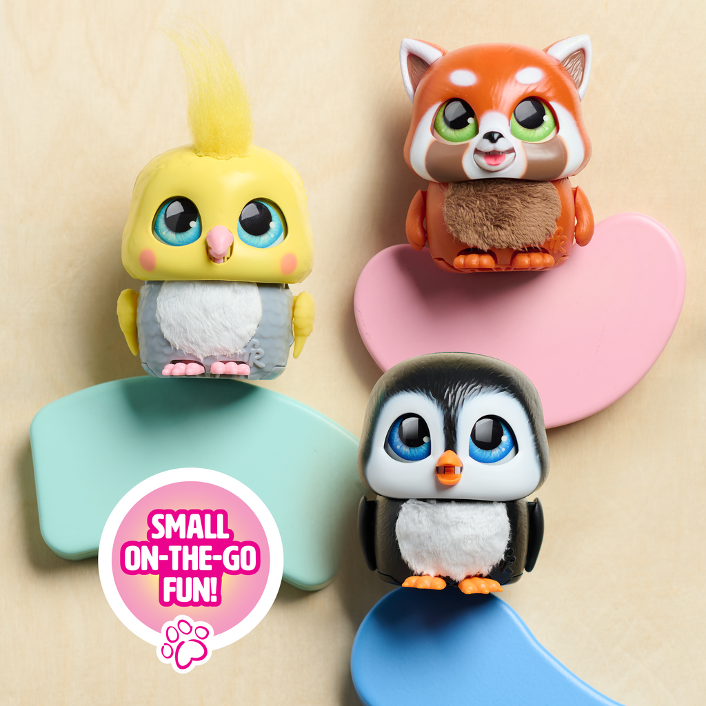 FurReal Handfuls Assorted Plush – Red Panda, Penguin & Cockatoo