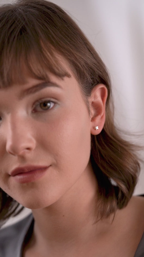 Newbridge Silverware Star Stud Earrings in Gold & Silver | Flemings