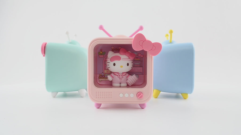 Video that shows the options available from the Hello Kitty Bedside TV Assortment