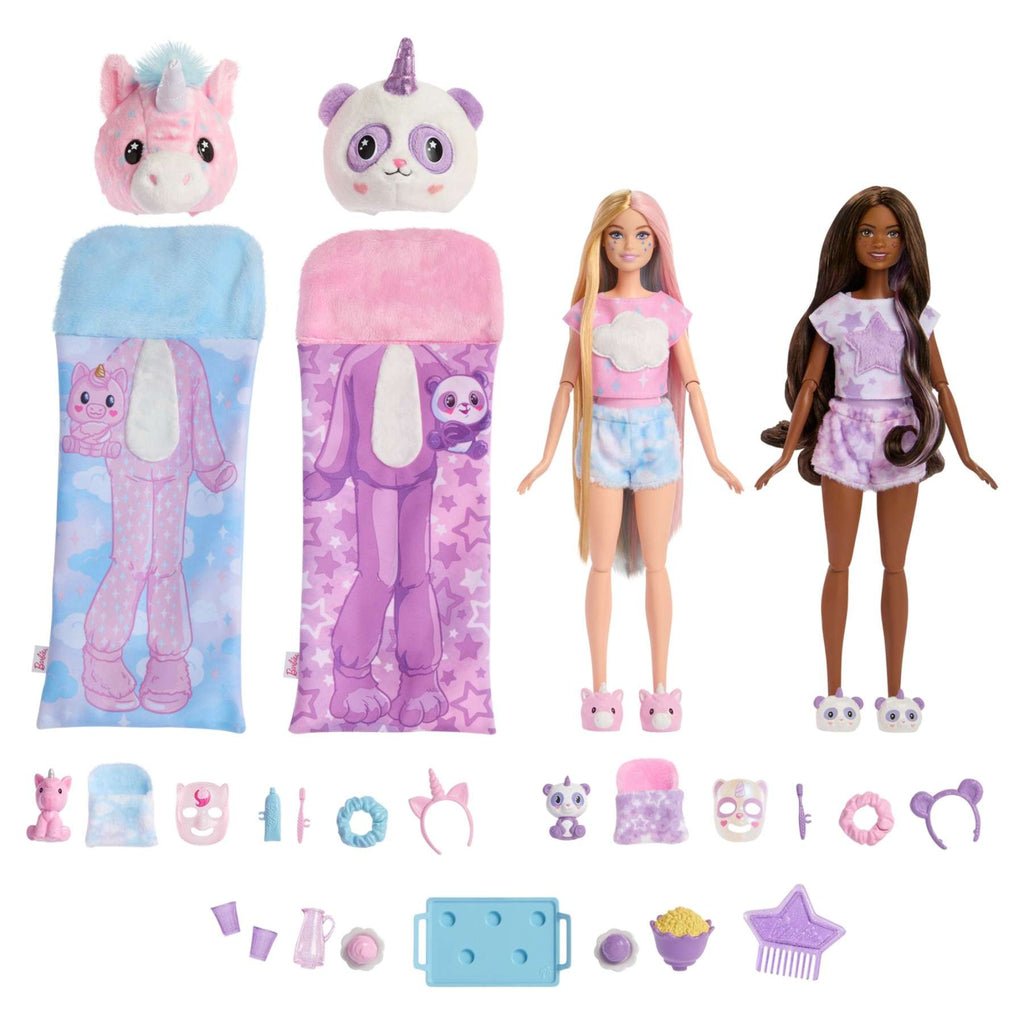 Cutie Reveal Slumber Party Gift Set With 2 Dolls & 2 Pets, 35+ Surprises, Cozy Cute Tees - Flemings Department Store