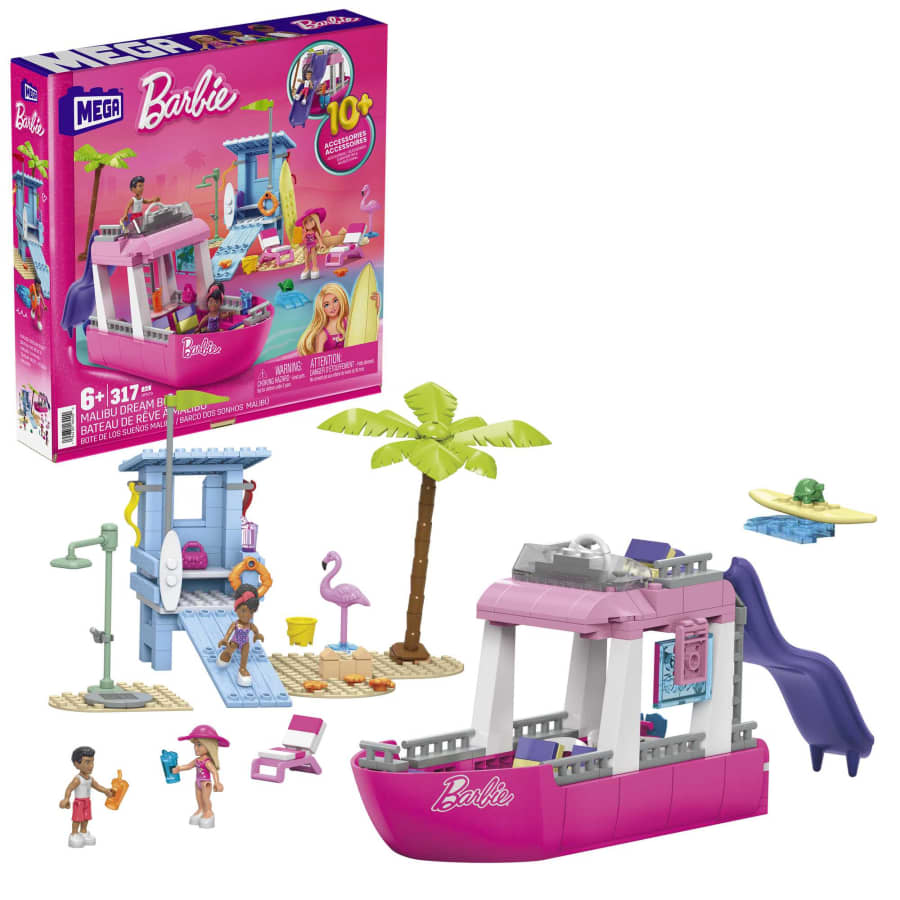 Barbie Malibu Dream Boat Building Kit Playset With 3 Micro-Dolls - Flemings Department Store