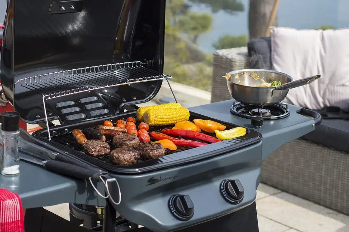Sahara Rapid Assembly 2 Burner Plus Gas BBQ | Camping & Outdoor Cooking