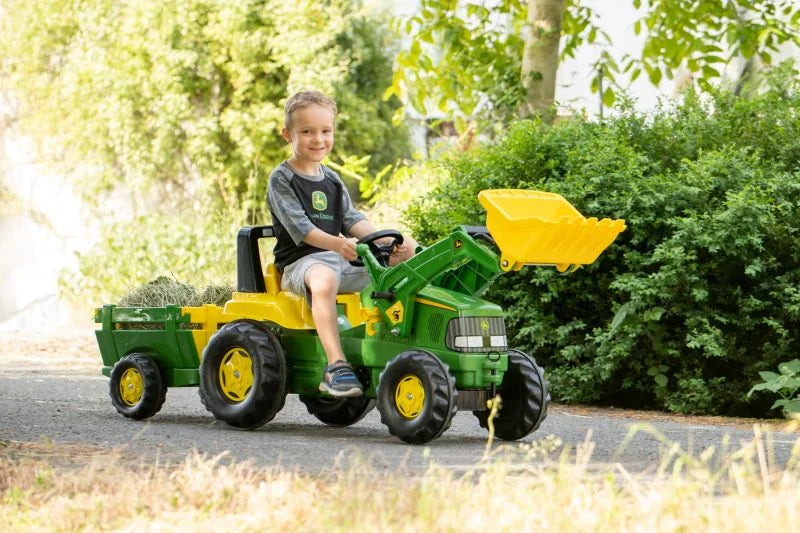 Rolly Junior John Deere Tractor with Loader & Trailer