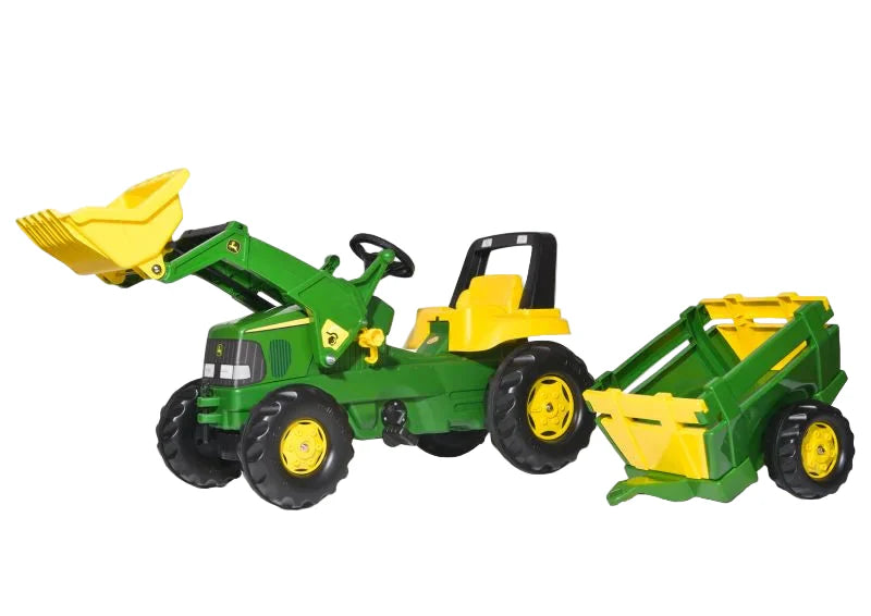 Rolly Junior John Deere Tractor with Loader & Trailer