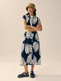 RUA JERSEY COLLARED MIDI DRESS