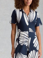 RUA JERSEY COLLARED MIDI DRESS