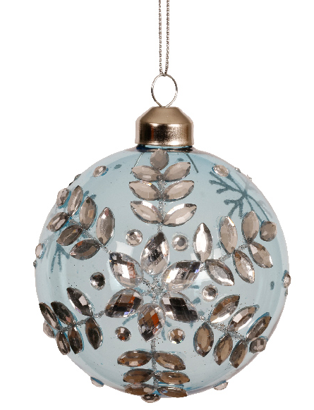 Elegant snowflake-themed glass baubles for winter tree decor