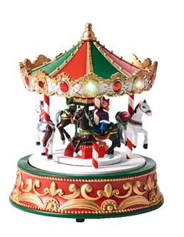 Lumineo LED Carousel Scene – Flashing Winter Carnival Display