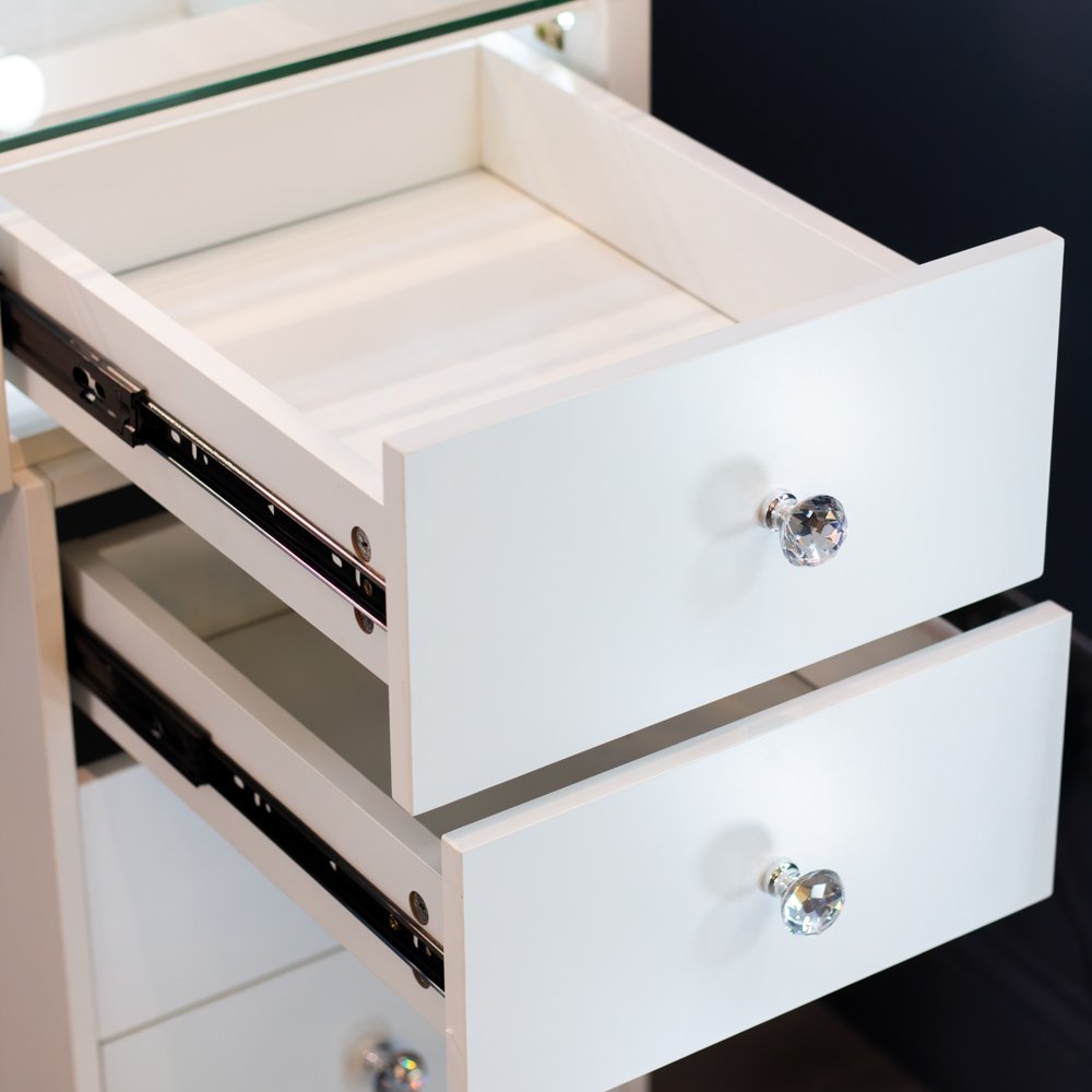 Erika Hollywood dressing table drawers open