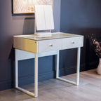 Erika vanity table with light up top in a bedroom