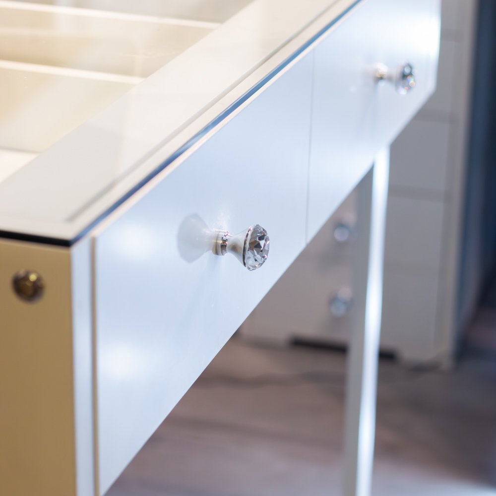 Erika vanity table drawer detail