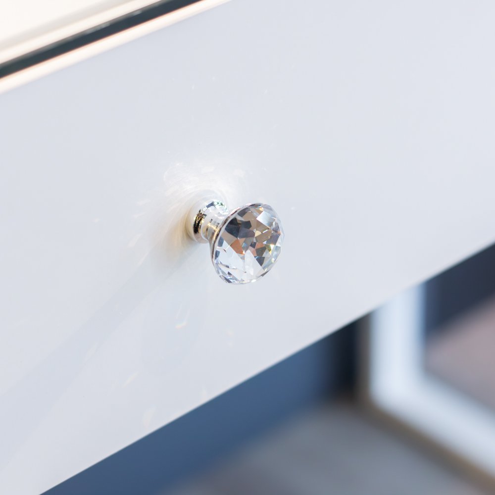 Erika vanity table drawer knob detail