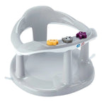 Children's bath seat with toys on a white background