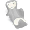 A gray and white frog-shaped baby support seat or cushion, shown on a plain white background.