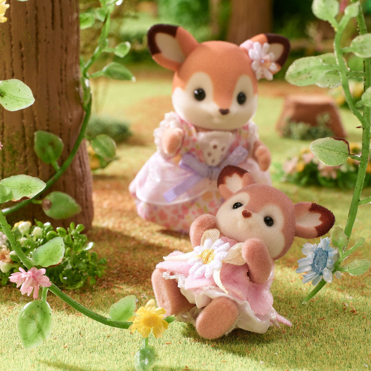 Sylvanian Families Deer Babies - Floral Swing Set - image 7