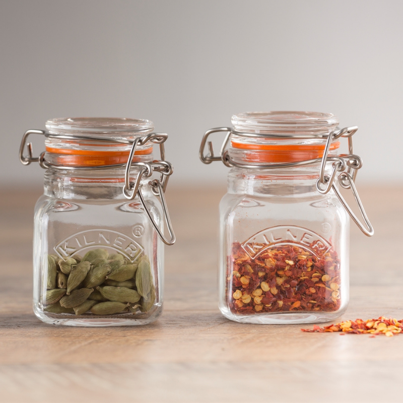 Clip Top Square Spice Jar 70ml - Flemings Department Store