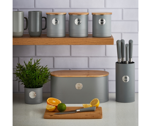 Living Grey Bread Bin - Flemings Department Store