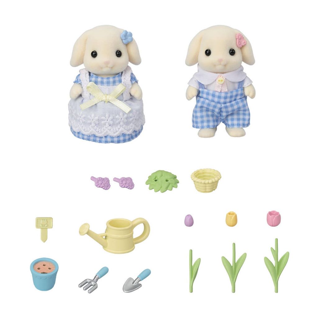Sylvanian Families Blossom Gardening Set - Flora Rabbit Sister & Brother - image 4