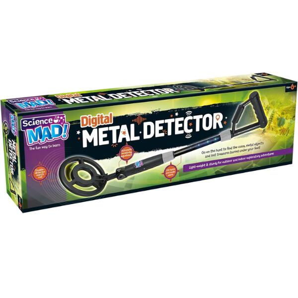 Science Mad Digital Metal Detector – Lightweight Junior Treasure Hunter Kit