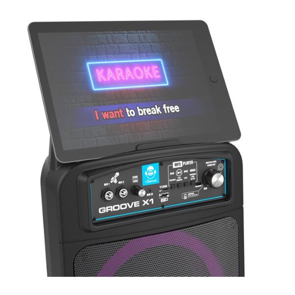 iDance Groove X1 Wireless Bluetooth Party Speaker with Lights & Microphone