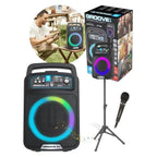 iDance Groove X1 Wireless Bluetooth Party Speaker with Lights & Microphone
