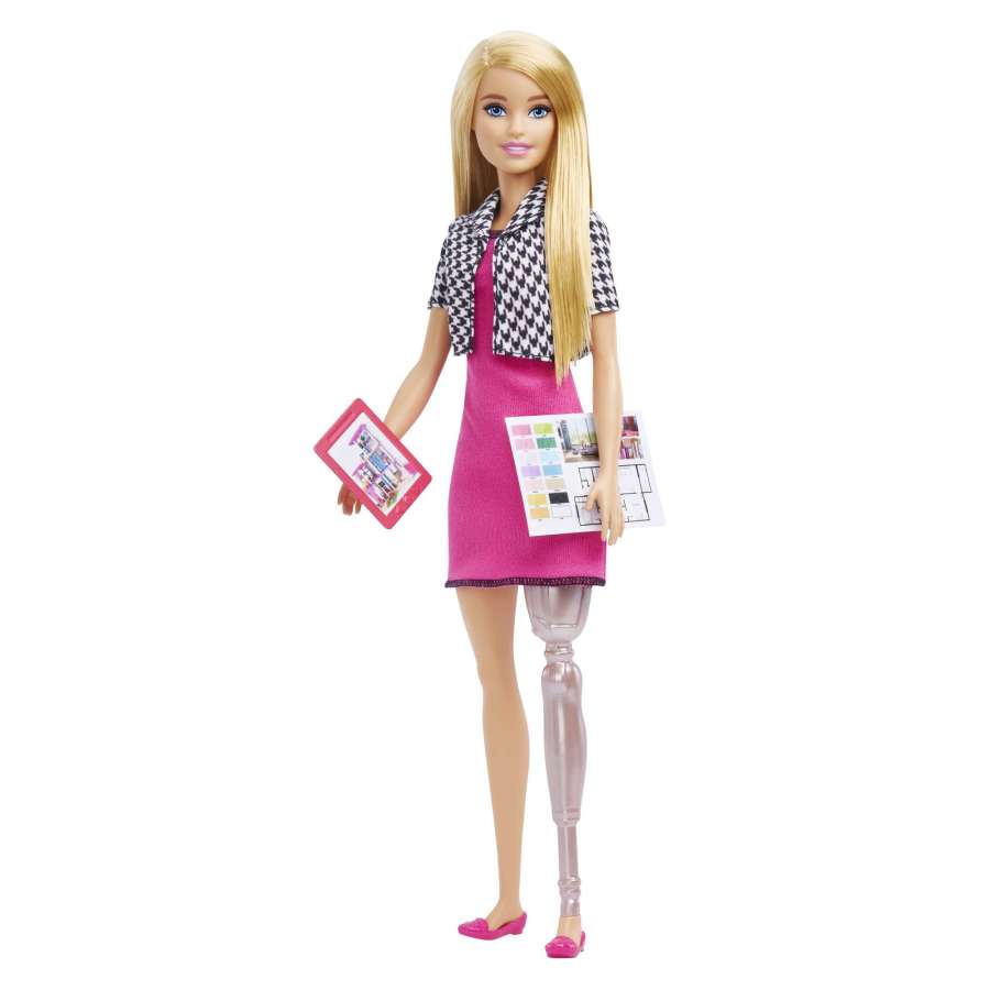 Barbie Interior Designer Doll, Blonde, Prosthetic Leg - Flemings Department Store
