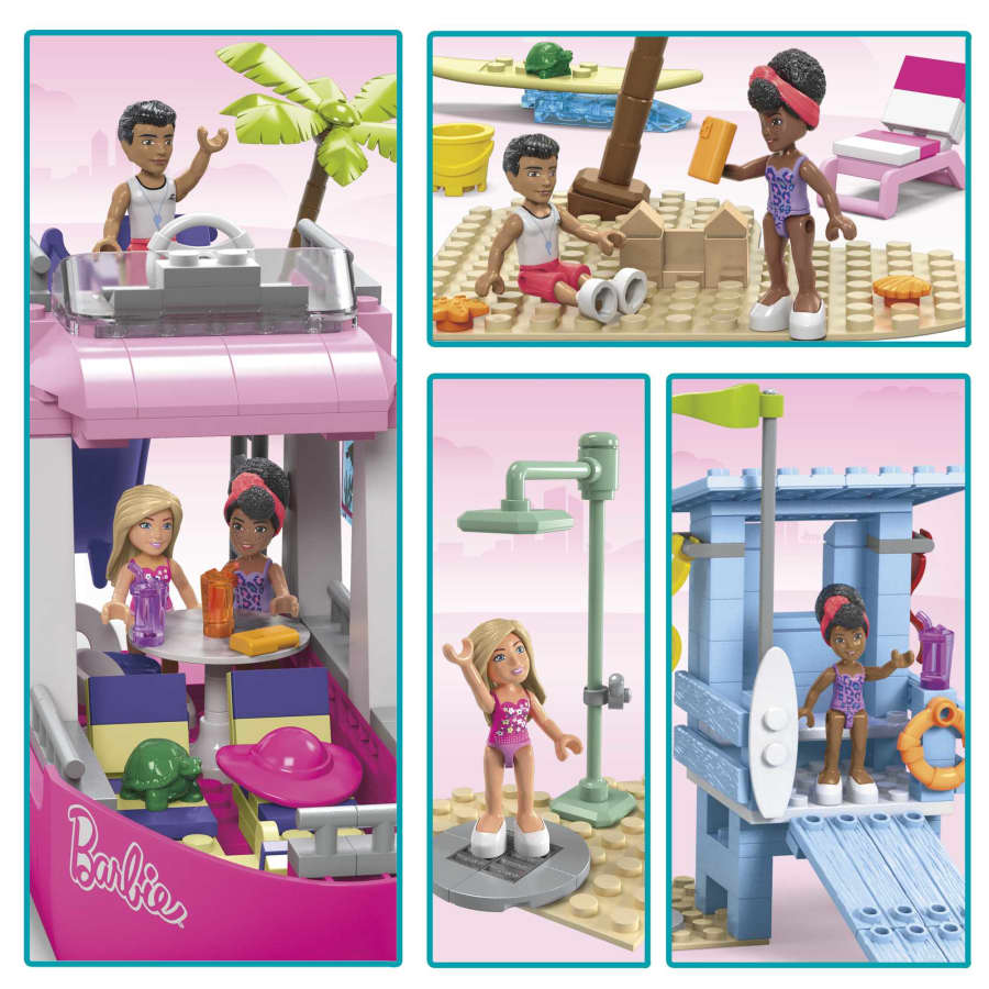 Barbie Malibu Dream Boat Building Kit Playset With 3 Micro-Dolls - Flemings Department Store