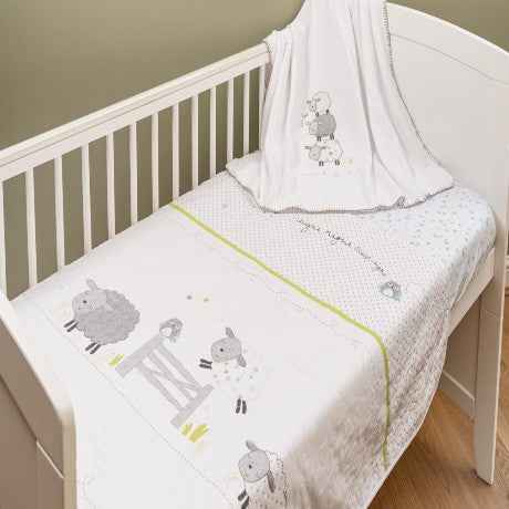 Silver Cloud Counting Sheep 3 Piece Bedding Set