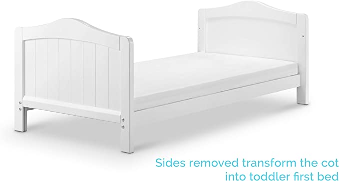 Ella Cot Bed – Converts to Toddler Bed (White or Grey)