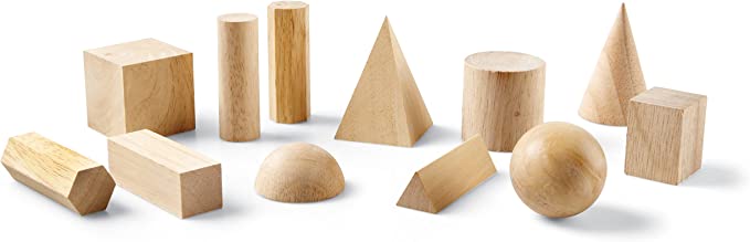 Geometric Solids Wooden Shapes