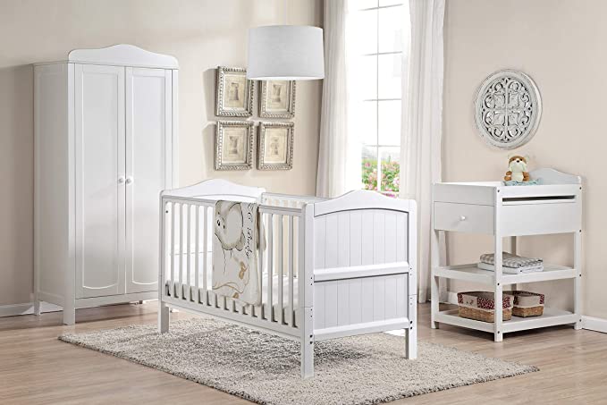 Ella Cot Bed – Converts to Toddler Bed (White or Grey)