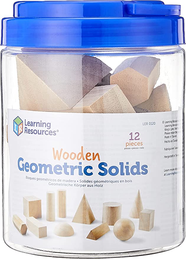 Geometric Solids Wooden Shapes