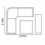 Eden Rose Corner Set - CLEARANCE