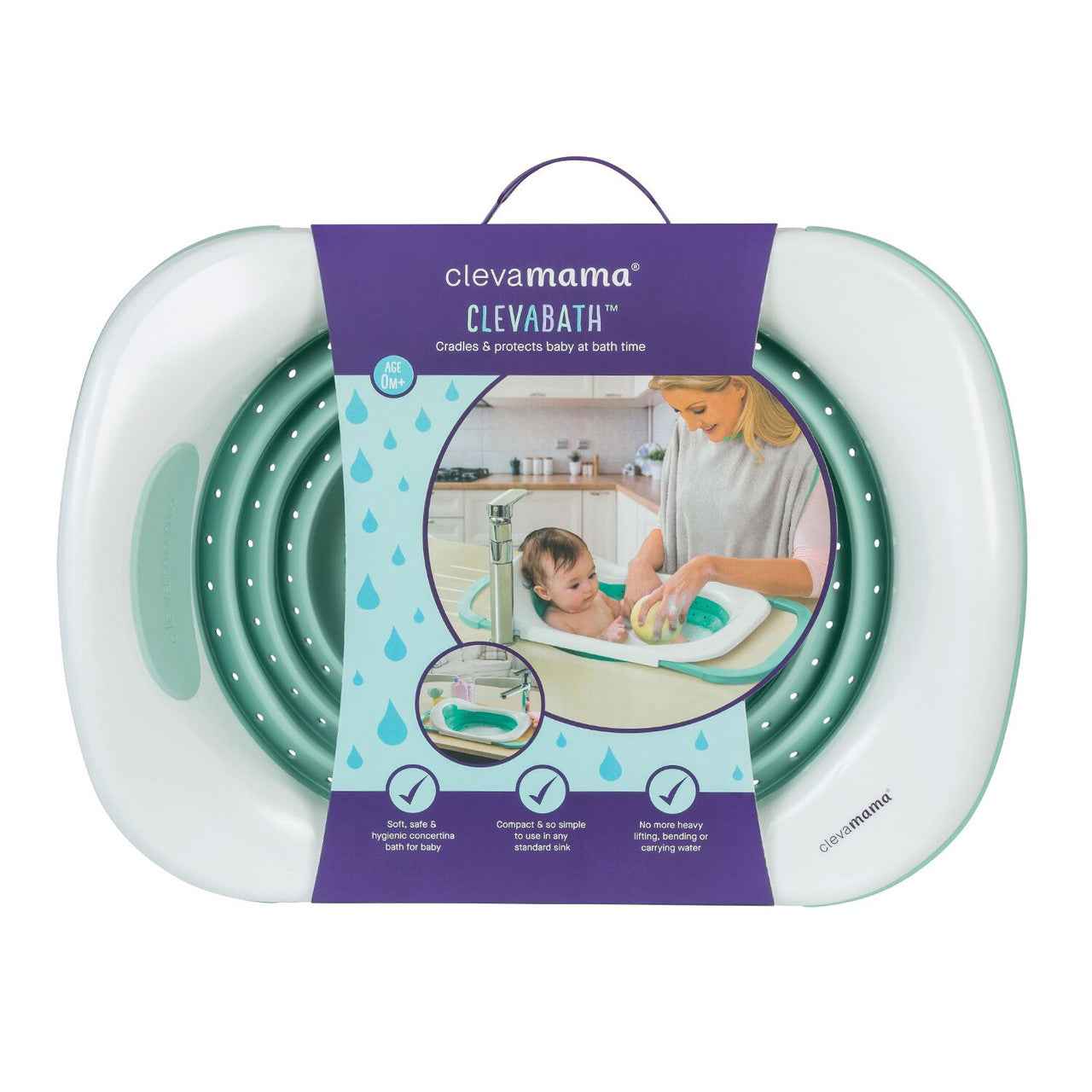 Clevamama ClevaBath - The Sink Baby Bath - Green