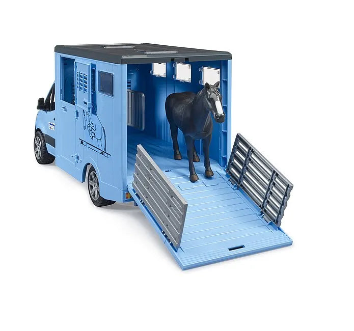 Bruder Mercedes Benz Sprinter Animal Transporter with 1 Horse